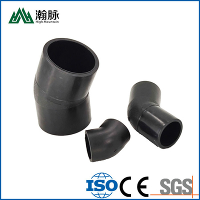 Drainage Irrigation HDPE Pipe Fittings 90 45 Degree Elbow Sewage Pipe Joint