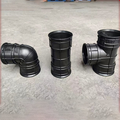 Double Wall Corrugated Pipe Fittings HDPE 40 90 Degree Elbow Pipe Fitting