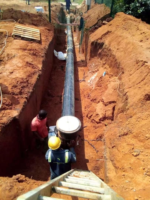 Latest company case about Uganda customer pipeline installation construction site