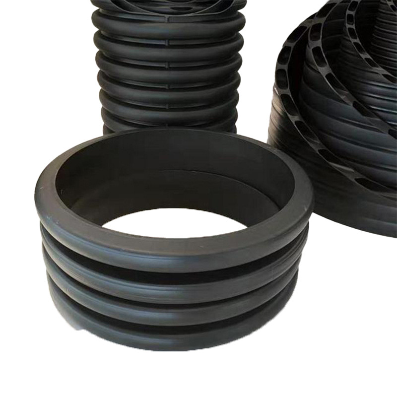 SN6 800MM Hdpe Double Wall Corrugated Pipe Black Drainage Model Number