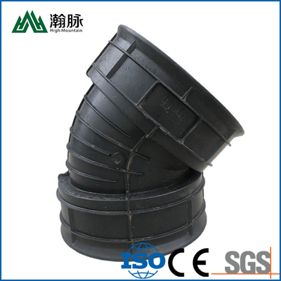 Hdpe Double Wall Corrugated Pipe Fittings Corrugated Pipe Elbow 90 ° 45 °  Joint