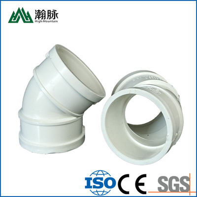 45 Degree PVC Drainage Pipe Fittings Elbow Quick Connector
