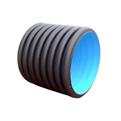 High Density HDPE Double Wall Corrugated Pipe PE100 For Rural Sewage