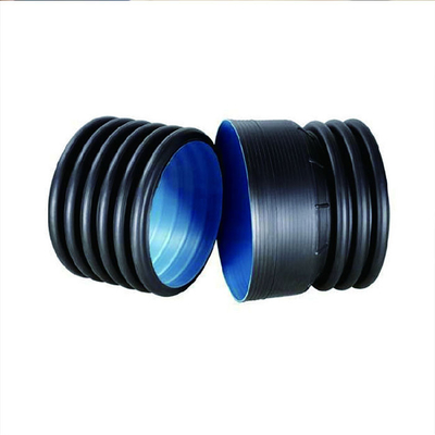 Customized HDPE Double Wall Corrugated Drainage Pipe Plastic Anti Aging