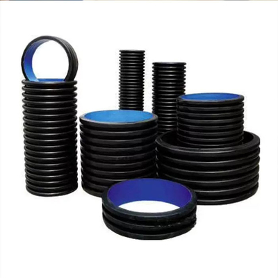 Customized HDPE Double Wall Corrugated Drainage Pipe Plastic Anti Aging