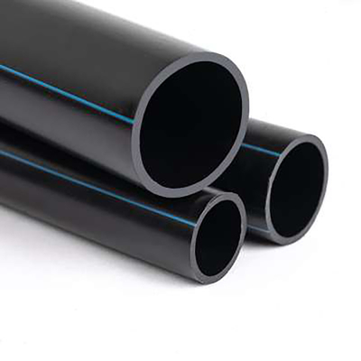 ISO9001 HDPE Water Supply Plastic Sewage Pipe Black High Density Polyethylene