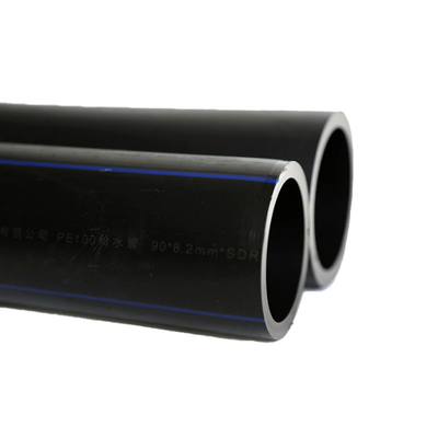 Pe100 Water Supply Pipe Pn8 Water Irrigation Pipe With Blue Stripe Hdpe Pipe