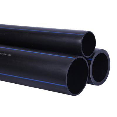 Pe100 Water Supply Pipe Pn8 Water Irrigation Pipe With Blue Stripe Hdpe Pipe