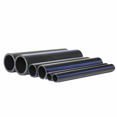 Pe100 Water Supply Pipe Pn8 Water Irrigation Pipe With Blue Stripe Hdpe Pipe