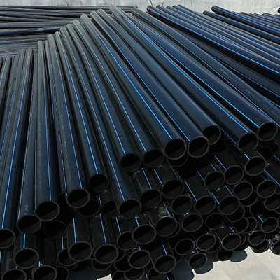 Affordable hdpe pipe in Black/Blue Stripes Resistant to Corrosion