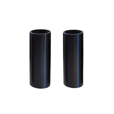 Water Supply Black HDPE Pipes With Blue Strip Cut To Size Sample Provided