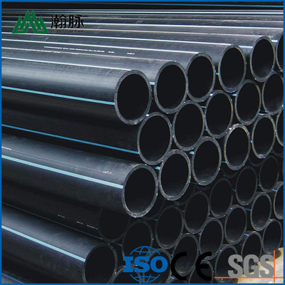 14001 Certified HDPE Water Supply Pipes with Blue Stripe