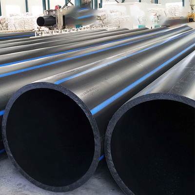14001 Certified HDPE Water Supply Pipes with Blue Stripe