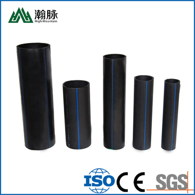 Corrosion Resistant HDPE Water Supply Pipes DN16mm-1800mm Blue Or Black With Blue Strip