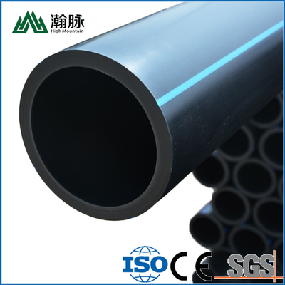PE HDPE Water Supply Pipes Blue Or Black With Blue Strip For Water Supply And Drainage With Blue Strip PE