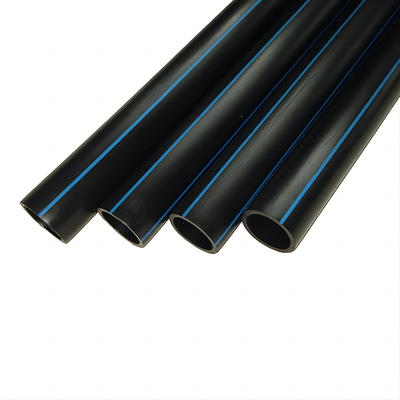 PE HDPE Water Supply Pipes Blue Or Black With Blue Strip For Water Supply And Drainage With Blue Strip PE