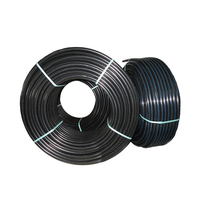PE HDPE Water Supply Pipes Blue Or Black With Blue Strip For Water Supply And Drainage With Blue Strip PE