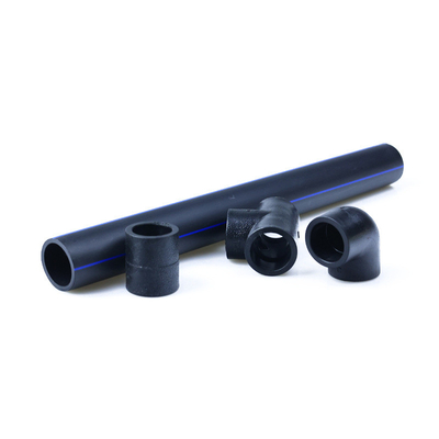 As Customized Size HDPE Water Supply Pipes Thickness 2.3mm-117.6mm Blue Or Black With Blue Strip
