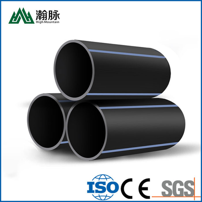 Black Plastic HDPE Water Supply Pipes 20/63/50/32mm For Engineering
