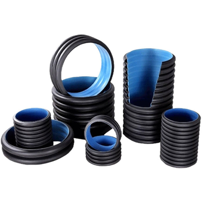300mm Dual Wall Drainage Pipe Reinforced HDPE Corrugated Sewage Pipes