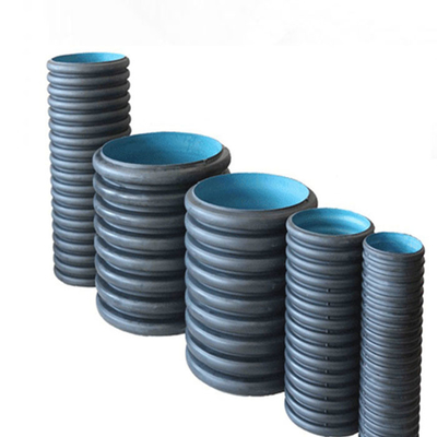 300mm Dual Wall Drainage Pipe Reinforced HDPE Corrugated Sewage Pipes
