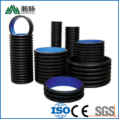 Steel Belt HDPE Corrugated Polyethylene Drainage Pipes Reinforced Hollow Winding