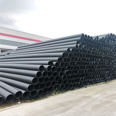 Double Wall Corrugated HDPE Drainage Pipes Reinforced For Sewage