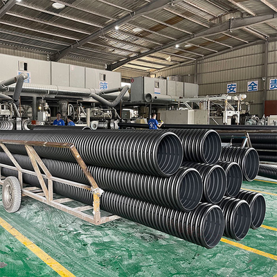 HDPE Dual Wall Corrugated Pipe DN300 400 500 600 800 For Sewer Line