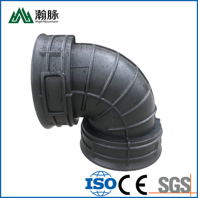 Double Wall Corrugated Pipe Fittings HDPE 40 90 Degree Elbow Pipe Fitting