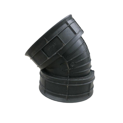 Corrugated HDPE Pipe Fittings / Double Wall 90 Degree Elbow Customized