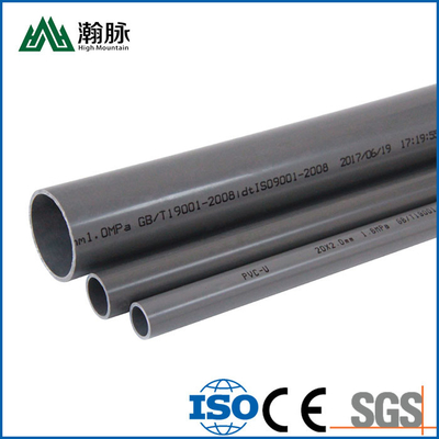 Water Supply PVC Drainage Pipes DN20 25 32 40 50 63 75 90 110 Gray PVC Water Pipe