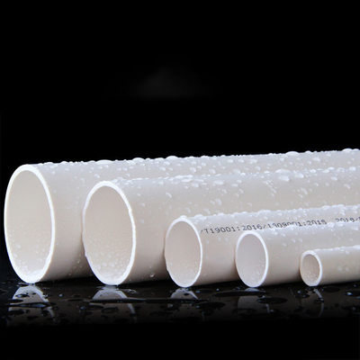 Adhesive White PVC Drain Pipe Thickened DN40 DN63 UPVC Plastic Drinking Water Pipe