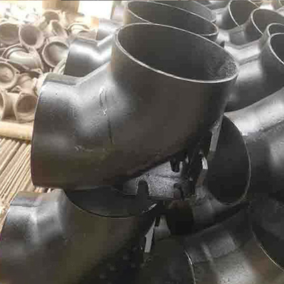 Black Ductile Cast Iron Fittings DN150 200 Oblique Ductile Iron Pipe Tee
